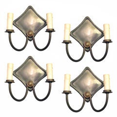 Early 20thC Arts & Crafts Style Sconces, Set Of Four