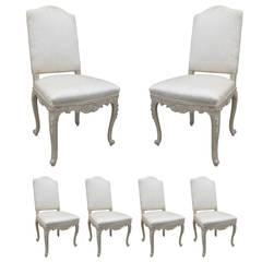 Set of Six 20th Century Regence Style Dining Chairs 9