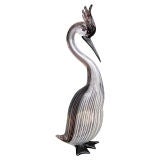 20thc Italian Murano Glass Bird Signed L. Zanetti