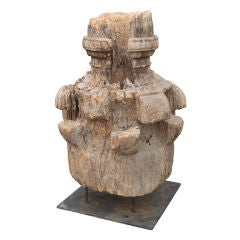 19thc Wooden Architectural Fragment On Stand
