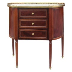 19thc Louis Xvi Transitional Demilune With Marble Top 
Gallery