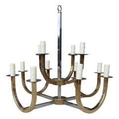 Mid C Italian Brass 
Steel 12-light Chandelier