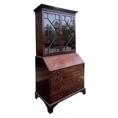 18th/19th c. English Mahogany Secretary, Beautiful Carving/Patina