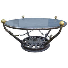 Incredible 20th Century Artist Horseshoe Coffee Table