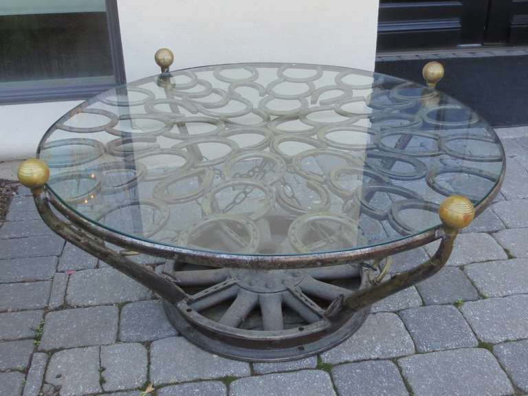 Incredible 20th Century Artist Horseshoe Coffee Table at 1stDibs