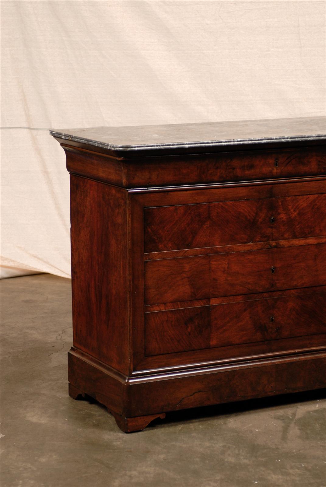 19th century Louis Philippe commode with marble top.
