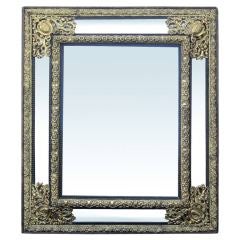 19thc Dutch Mirror With Gilt Detail
