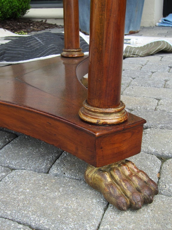 Early 19thc Italian Round Table With Marble Top