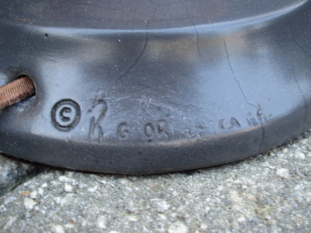 Pair of Mid-20th Century Pottery Lamps by Reglor of California, Signed