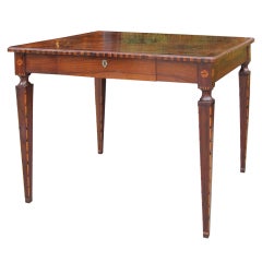 19thc Inlaid Italian Writing Table With Urn
