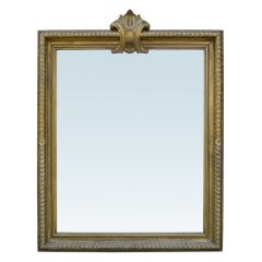 19thc Louis Philippe Mirror With Water Gilded Finish