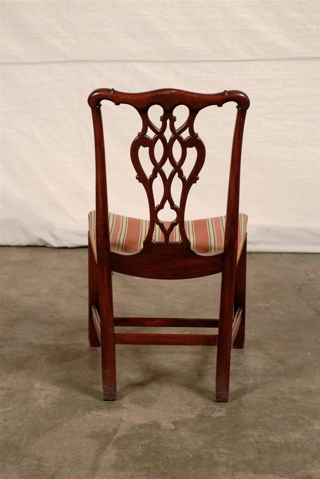 Mahogany English Georgian Set of Six Dining Chairs, circa 1820