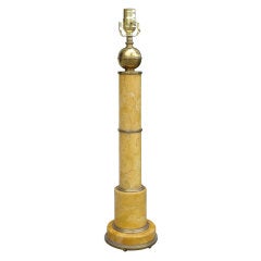 Art Deco Marble & Brass Lamp