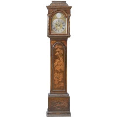 18. Jahrhundert George III Schwarzer Lack Gehäuse Uhr von Rich Rayment