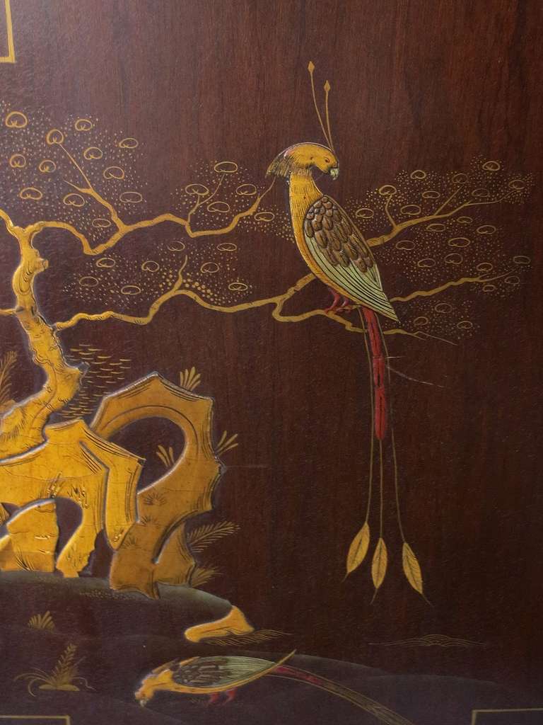 19th Century Set of Six Exquisitely Detailed Chinoiserie Panels, Formerly Furniture