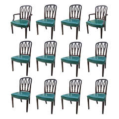 Set of 12 19th Century English Mahogany Dining Chairs