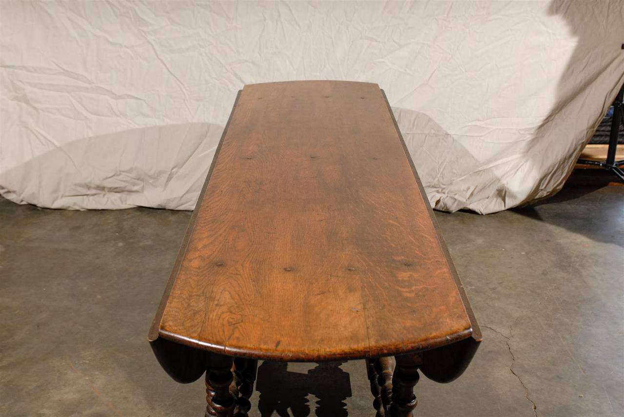 20th Century Large Old Gateleg Table 5