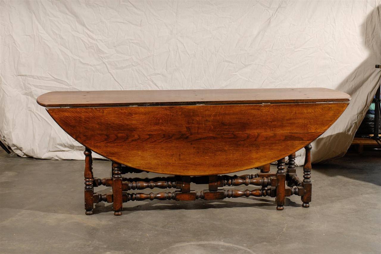 20th Century Large Old Gateleg Table 4