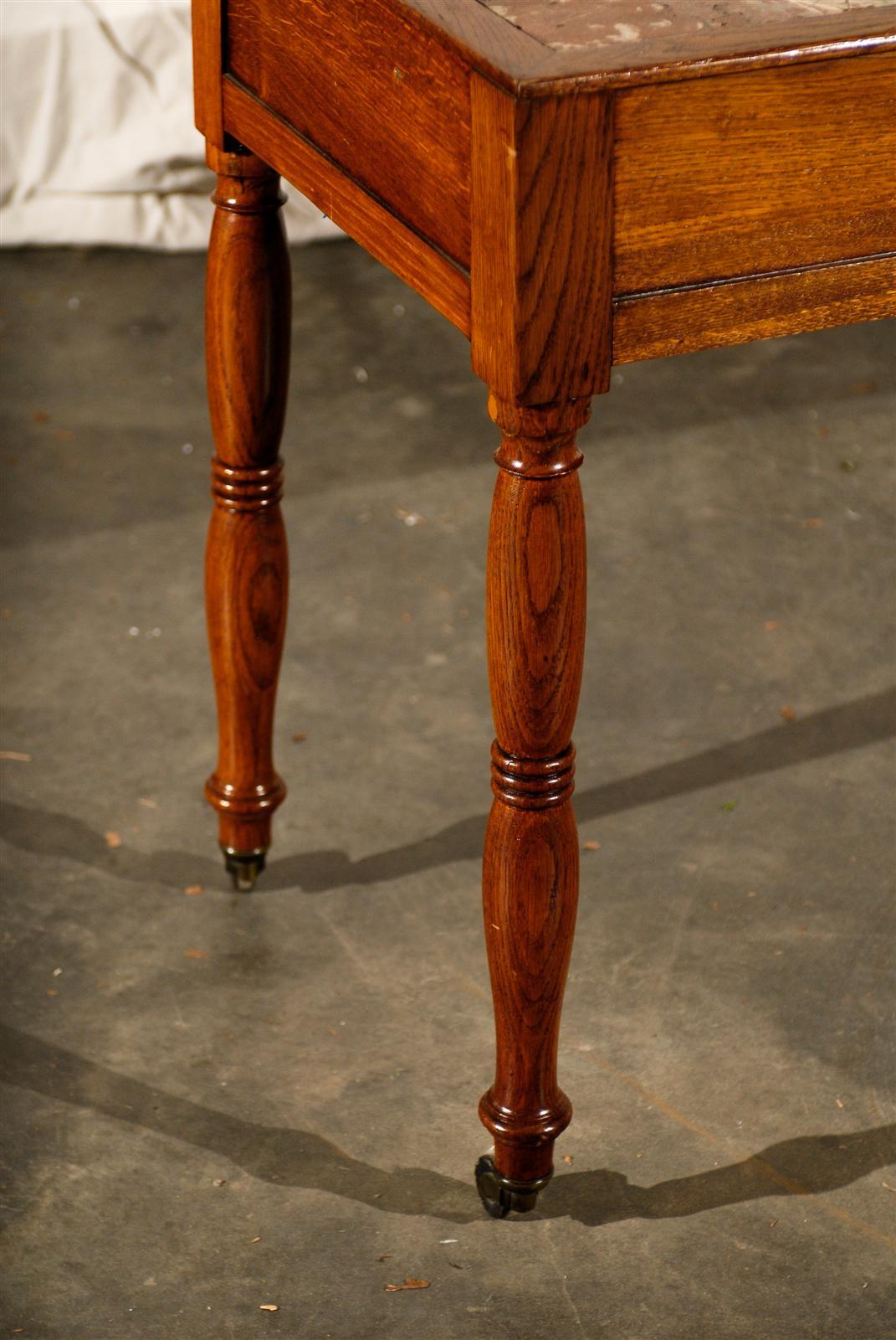 19th Century English Inset Marble-Top Serving Table 5