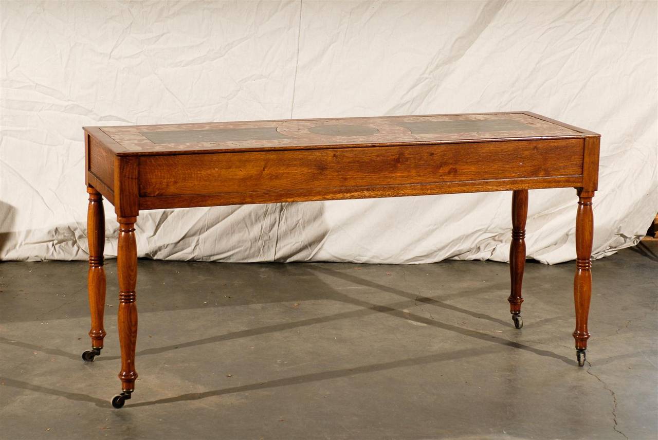 19th Century English Inset Marble-Top Serving Table 7
