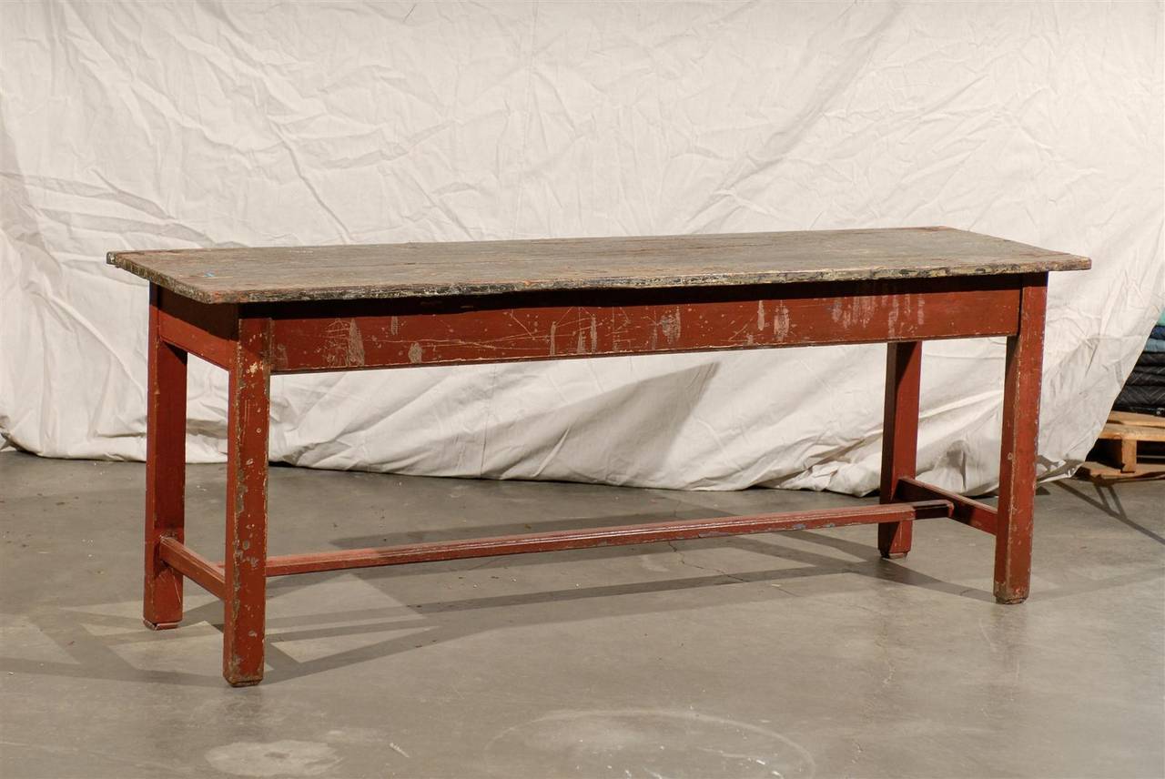 Turn of the Century American Incredible Long Table-Pegged 5