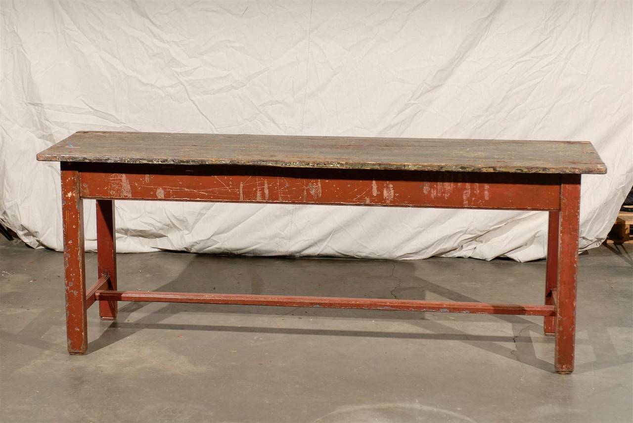 Turn of the Century American Incredible Long Table-Pegged 1