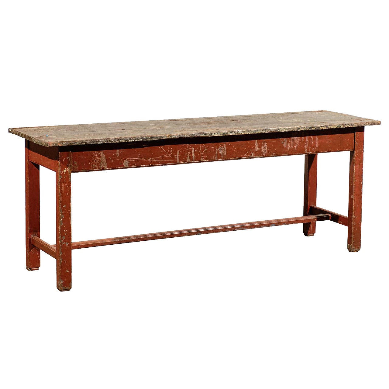 Turn of the Century American Incredible Long Table-Pegged