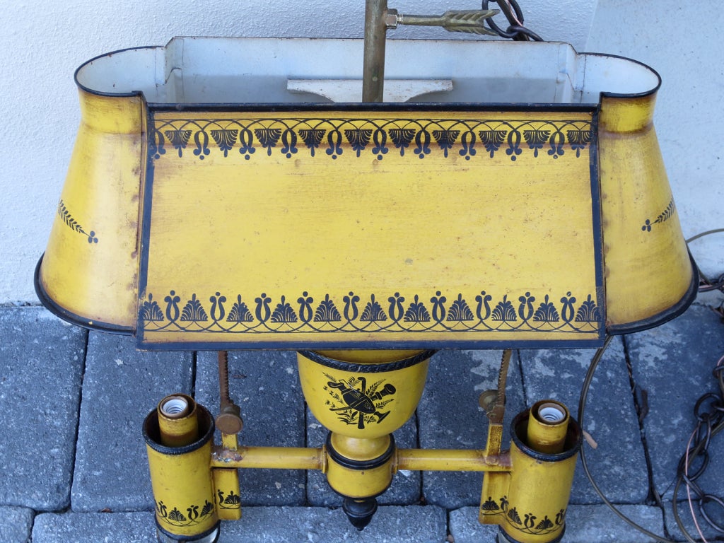 20th Century Yellow Tole Chandelier 1