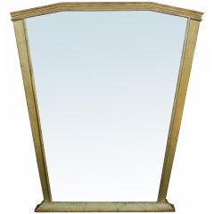 Mid Century Custom Gilded Mirror With Angled Edges