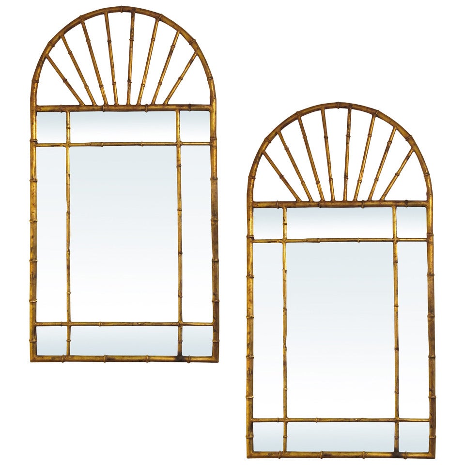 Pair of Vintage La Barge Gilded Mirrors