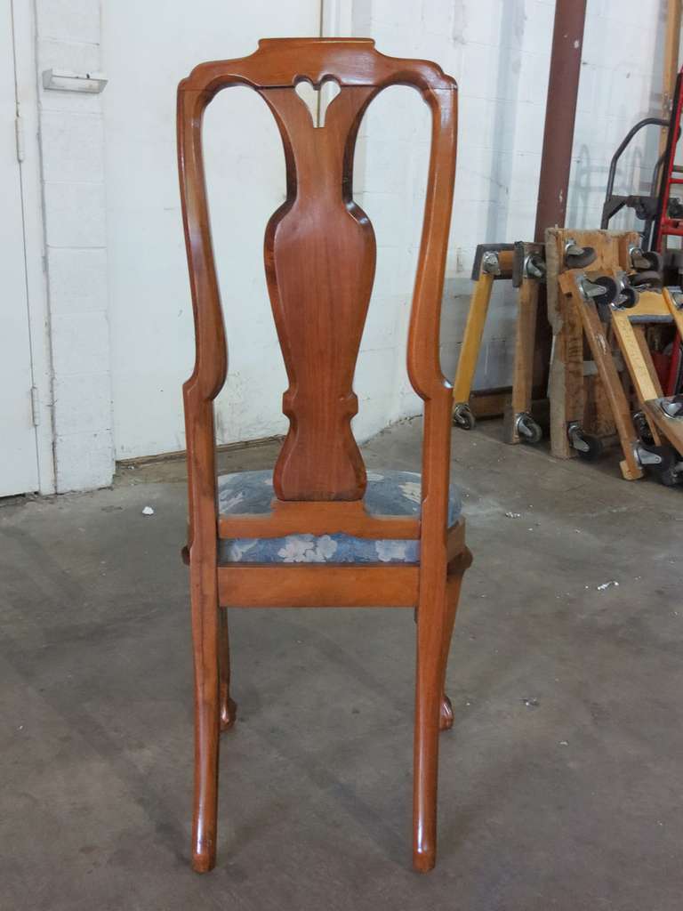 Late 19th-Early 20th Century Set of Six Continental Fruitwood Inlaid Side Chairs 2
