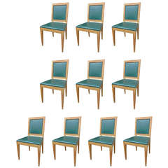 Antique Set of 10 c.1920 Chairs By Robert W. Irwin