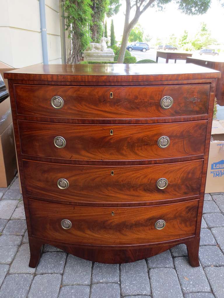 19th Century Bow Front Chest of Drawers