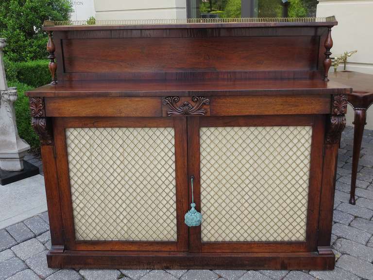 19th century Regency rosewood chiffonier.