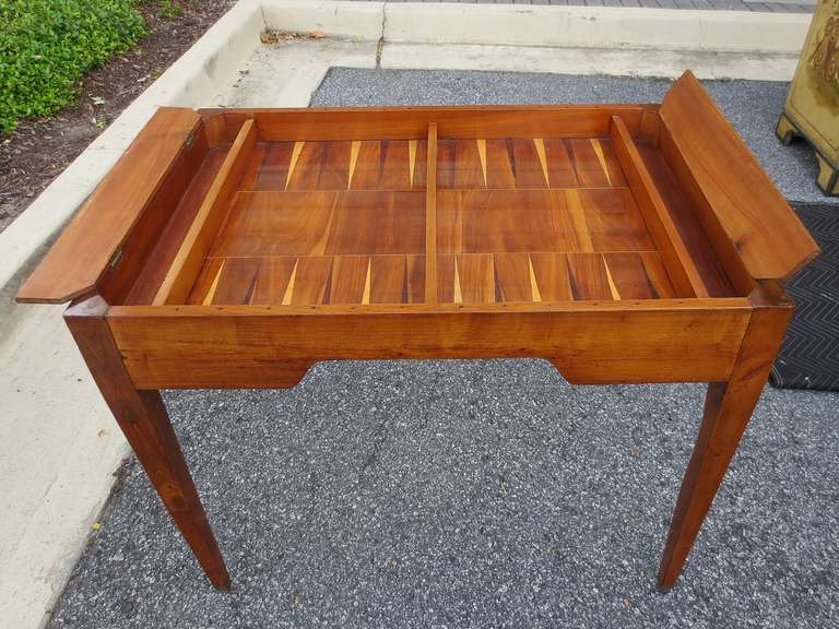 18th-19th Century Fruitwood Tric Trac Table In Excellent Condition In Atlanta, GA