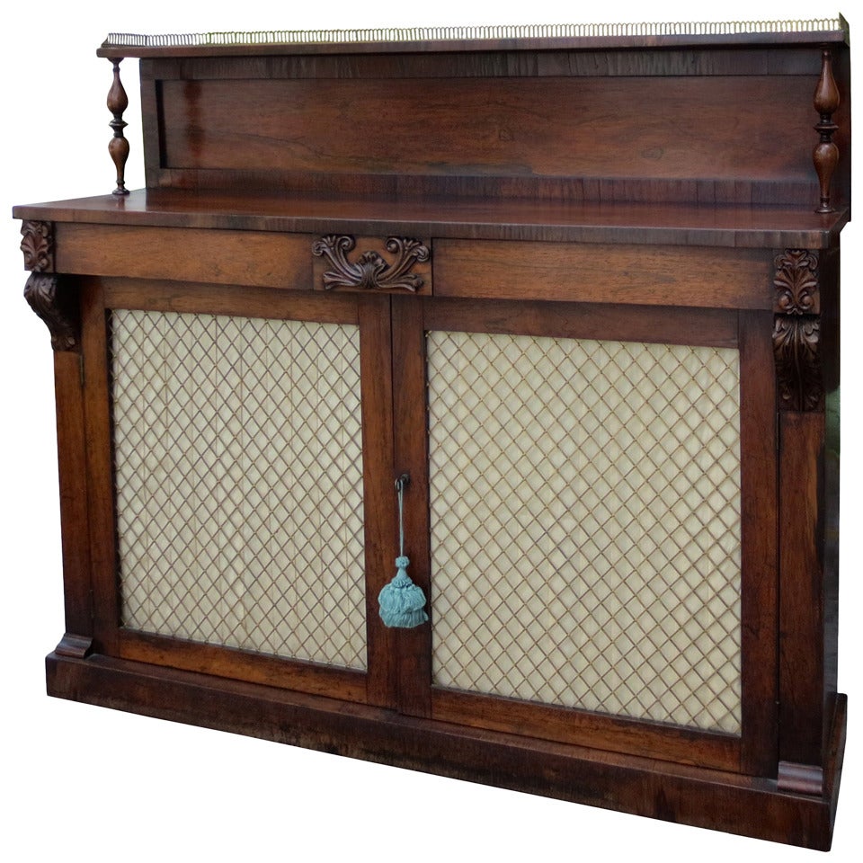 19th Century Regency Rosewood Chiffonier