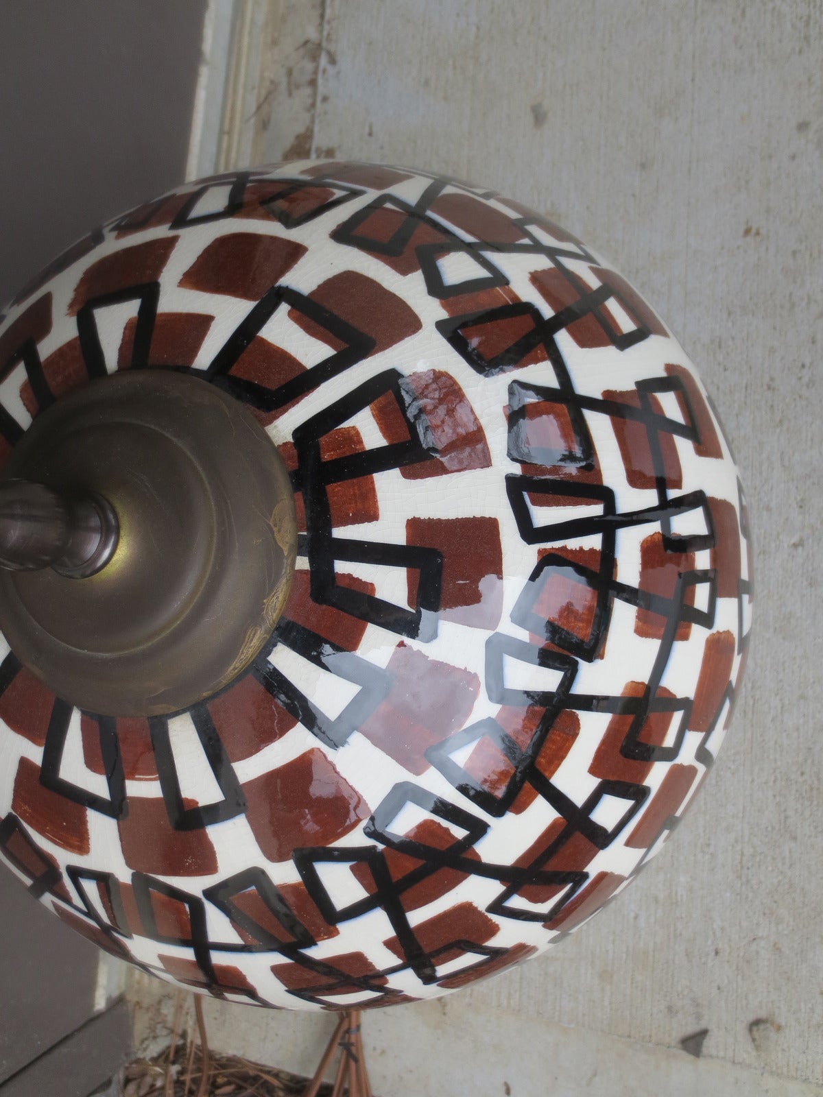 Mid-20th Century Italian Glazed Ceramic Lamp 2