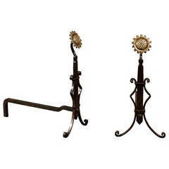Pair of Sunflower Andrions, circa 1900