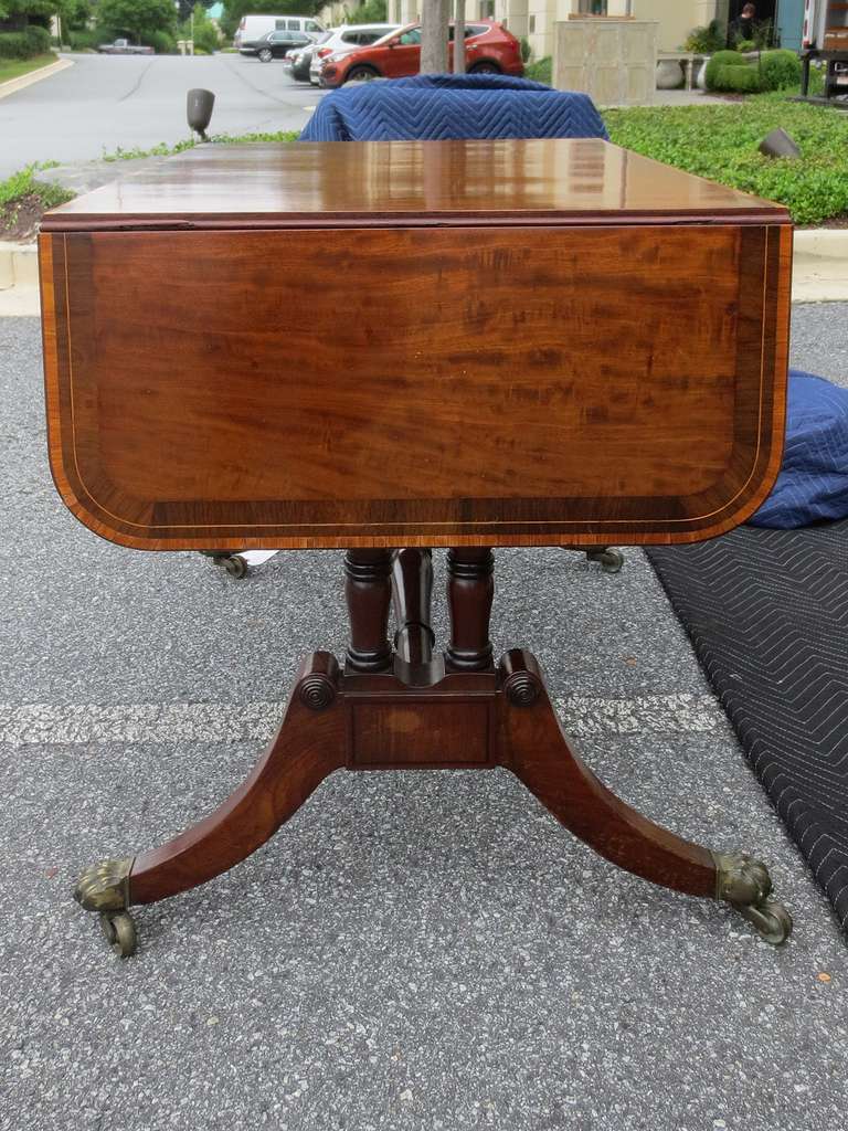 English 19th Century Regency Style Mahogany Sofa Table For Sale