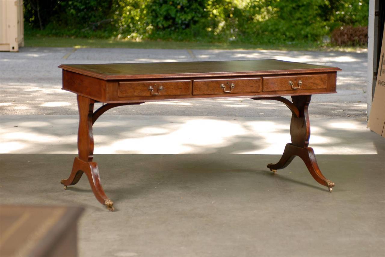 19th century mahogany Regency style writing table.