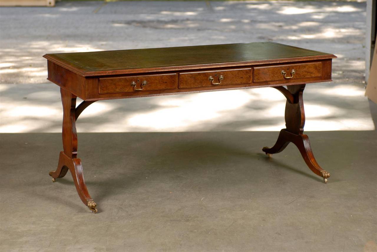 19th Century Mahogany Regency Style Writing Table In Excellent Condition In Atlanta, GA