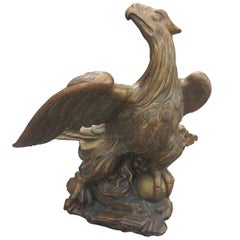 20th Century Large Giltwood Eagle Sculpture