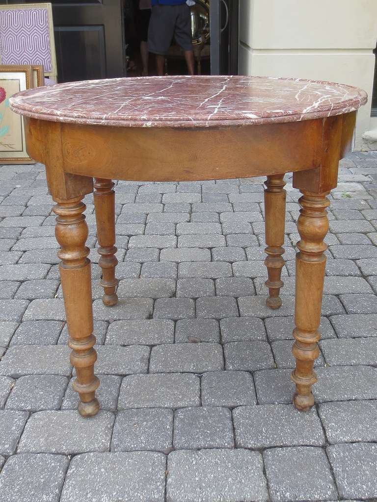 19th century French marble top table