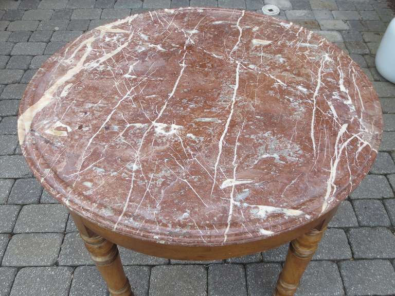 19th Century French Marble Top Table In Good Condition For Sale In Atlanta, GA