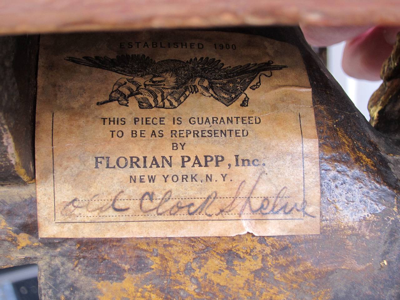 American 20th Century Gilt Eagle Bracket with Florian Papp, Inc., New York Label