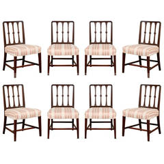 Set of Eight 19th Century Fine Sheraton Dining Chairs 10