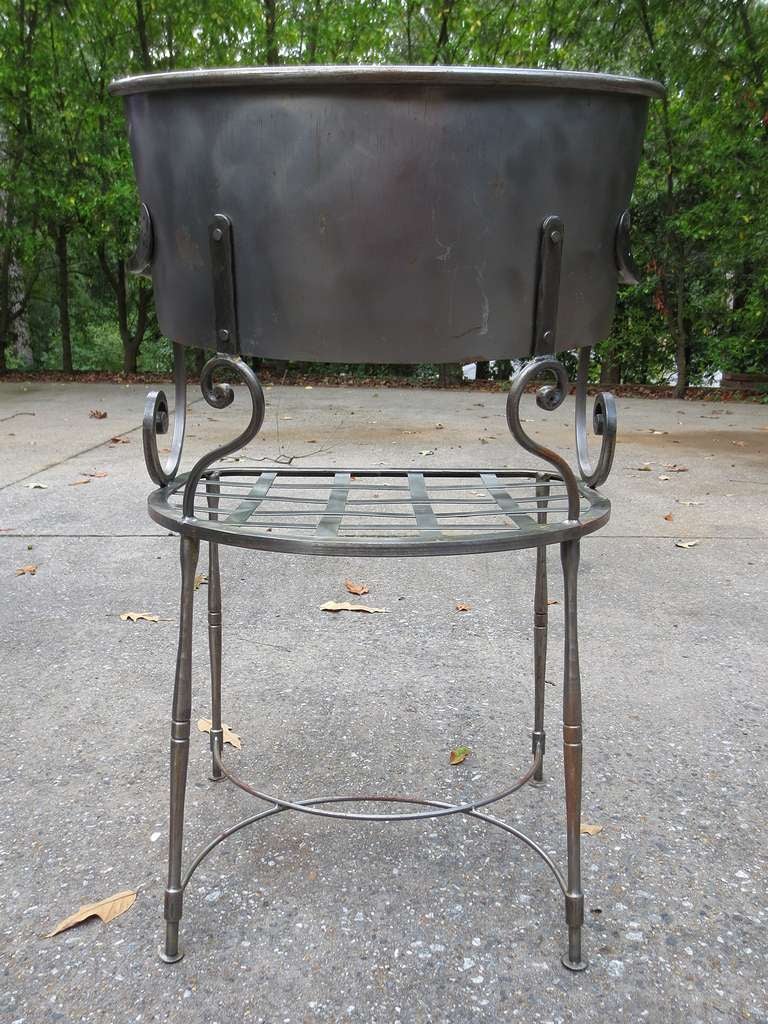 1970's/80's Set of 12 Polished Steel Chairs, Stamped 