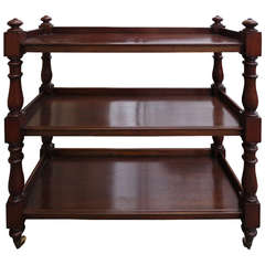 19th Century English Mahogany Three-Tier Etagere 8