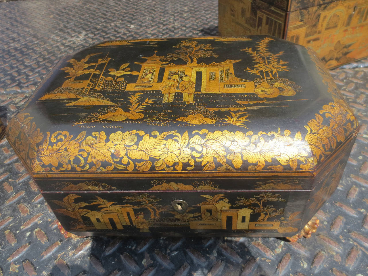 19th century chinoiserie sewing box.
