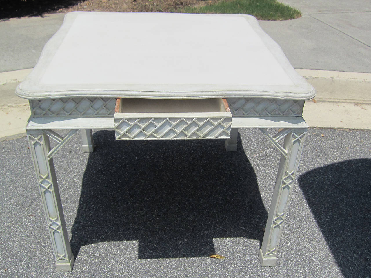 20th Century Fretwork Card Table 1